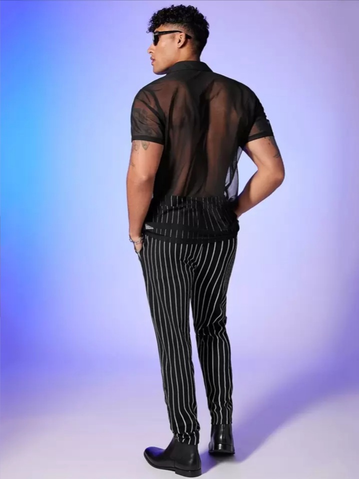 Men's Sheer Mesh Shirt